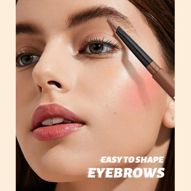 SKY-TOUCH 3 in 1 Eyebrow Pencil, Eyebrow Pencil Eyebrow Powder Eyebrow Cream Set WaterProof Last Longer (#01) - 6