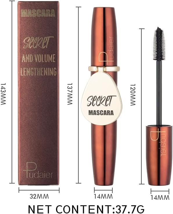 SKY-TOUCH Waterproof Mascara : Volumizing Lengthening Achieve Flawless Lashes with Mirror, Defining, Curling and Long Lasting (Black) - 8