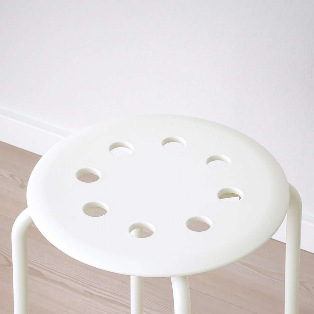 SKY-TOUCH Stackable Marius Stool Chairs, Durable Plastic & Steel, Lightweight, Space-Saving, Anti-Slip Legs, Holds Up to 80kg, Ideal for Indoor/Outdoor Use–Home,Office,Bar,School,Lab - 5