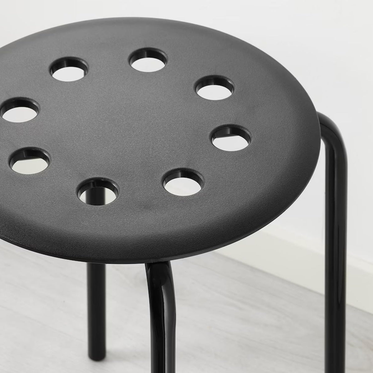 SKY-TOUCH Stackable Marius Stool Chairs, Durable Plastic & Steel, Lightweight, Space-Saving, Anti-Slip Legs, Holds Up to 80kg, Ideal for Indoor/Outdoor Use–Home,Office,Bar,School,Lab - 4
