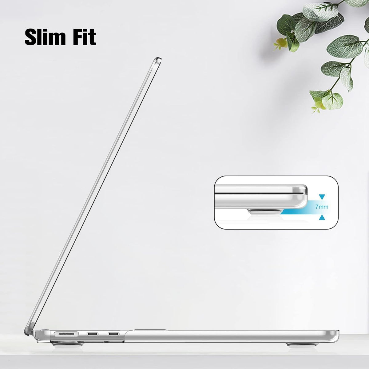 SKY-TOUCH MacBook Case Shell,Crystal Clear Case Compatible for 2025 New MacBook Air M4 13 “,M4 A3240,M3 A3113,M2 A2681,Snap On Hard Shell Cover for MacBook Air 13 ” - 2