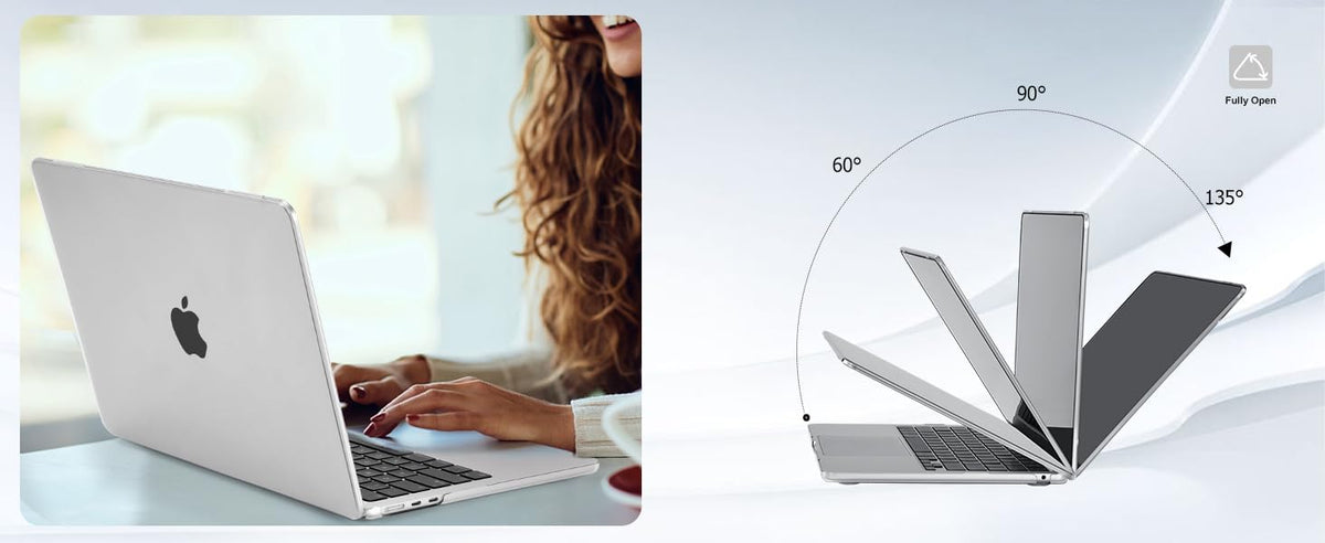 SKY-TOUCH MacBook Case Shell,Crystal Clear Case Compatible for 2025 New MacBook Air M4 13 “,M4 A3240,M3 A3113,M2 A2681,Snap On Hard Shell Cover for MacBook Air 13 ” - 8