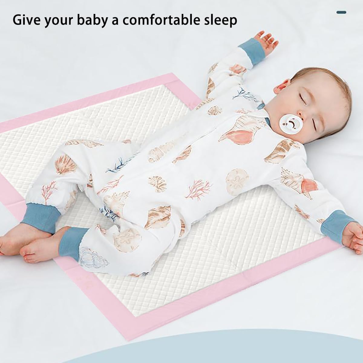 SKY-TOUCH 40 Pieces Baby Disposable Changing Mats,Waterproof Baby Changing Pads, 60x60 cm, Highly Absorbent Leakproof Changing Pad Baby, Ultra soft Diaper Changing Mat Underpads for Baby Pink - 10