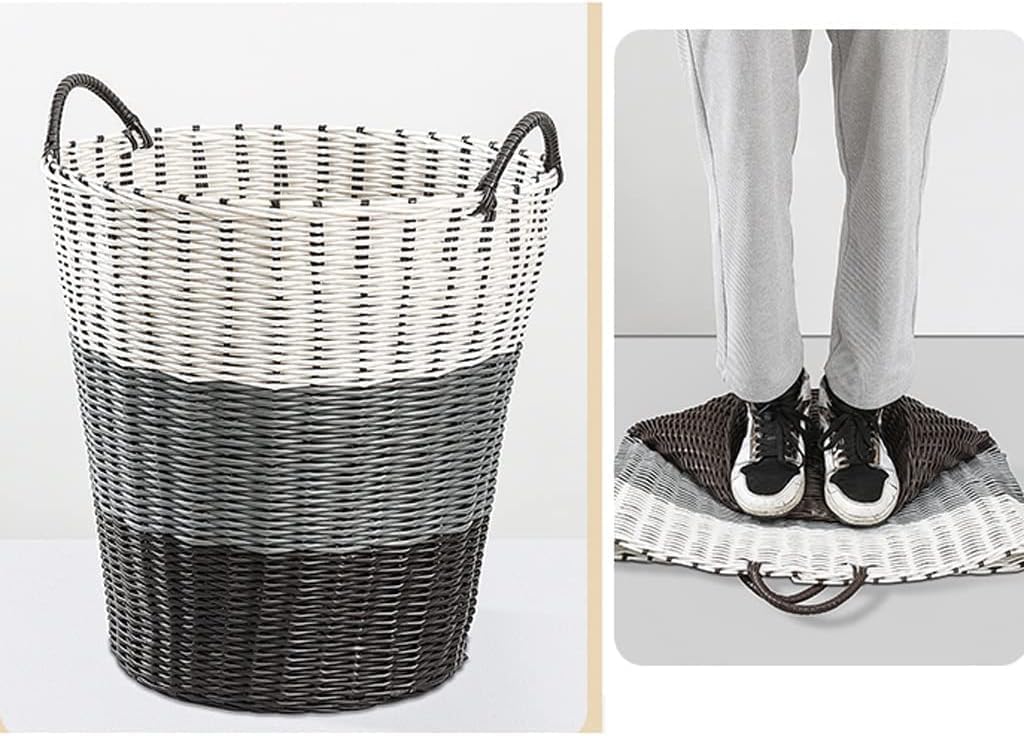 SKY-TOUCH Laundry Hamper Clothes Storage Basket with Handles Washing Bin Dirty Clothes Storage,for Bathroom Bedroom Closet, Household,Bathroom Laundry Basket,34 * 46 * 45cm,1 piece - 4
