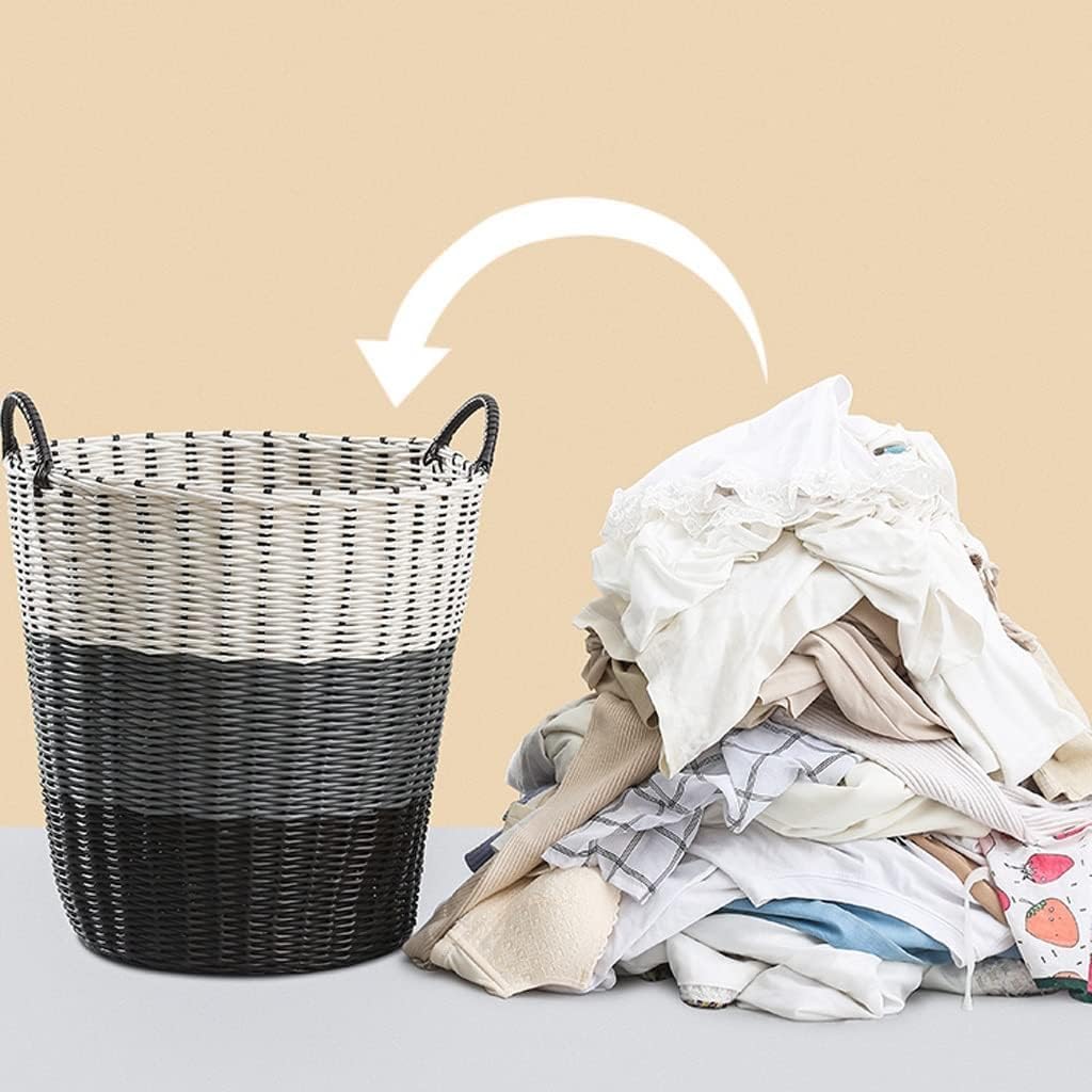 SKY-TOUCH Laundry Hamper Clothes Storage Basket with Handles Washing Bin Dirty Clothes Storage,for Bathroom Bedroom Closet, Household,Bathroom Laundry Basket,34 * 46 * 45cm,1 piece - 5