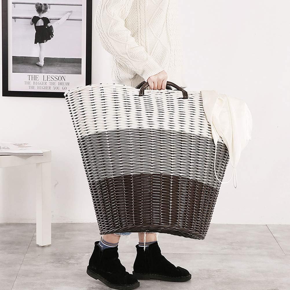 SKY-TOUCH Laundry Hamper Clothes Storage Basket with Handles Washing Bin Dirty Clothes Storage,for Bathroom Bedroom Closet, Household,Bathroom Laundry Basket,34 * 46 * 45cm,1 piece - 7