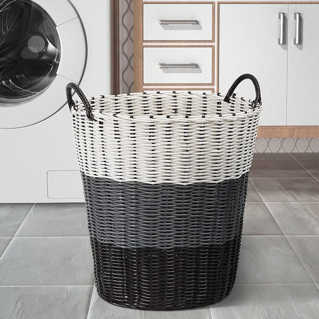 SKY-TOUCH Laundry Hamper Clothes Storage Basket with Handles Washing Bin Dirty Clothes Storage,for Bathroom Bedroom Closet, Household,Bathroom Laundry Basket,34 * 46 * 45cm,1 piece - 8