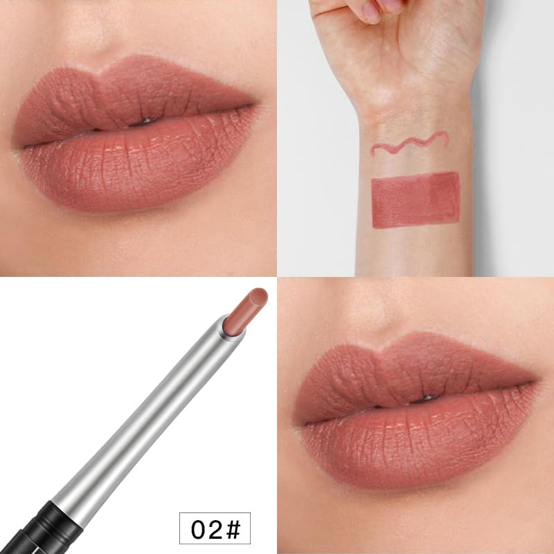 SKY-TOUCH 17 Color Multi-Functional Lip and Eye Makeup Pen: Waterproof Long Lasting Lip Liner, Eye Shadow, Lipstick and Eyeliner (#02) - 2