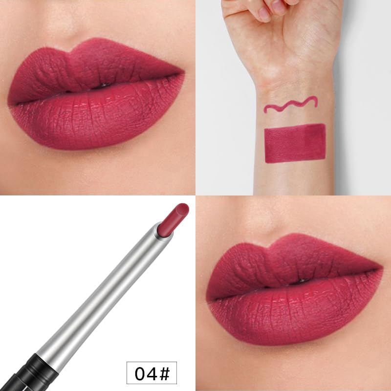 SKY-TOUCH 17 Color Multi-Functional Lip and Eye Makeup Pen: Waterproof Long Lasting Lip Liner, Eye Shadow, Lipstick and Eyeliner (#04) - 2