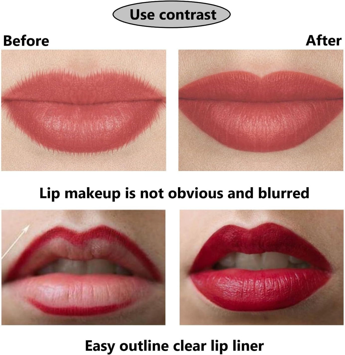 SKY-TOUCH 17 Color Multi-Functional Lip and Eye Makeup Pen: Waterproof Long Lasting Lip Liner, Eye Shadow, Lipstick and Eyeliner (#01) - 4