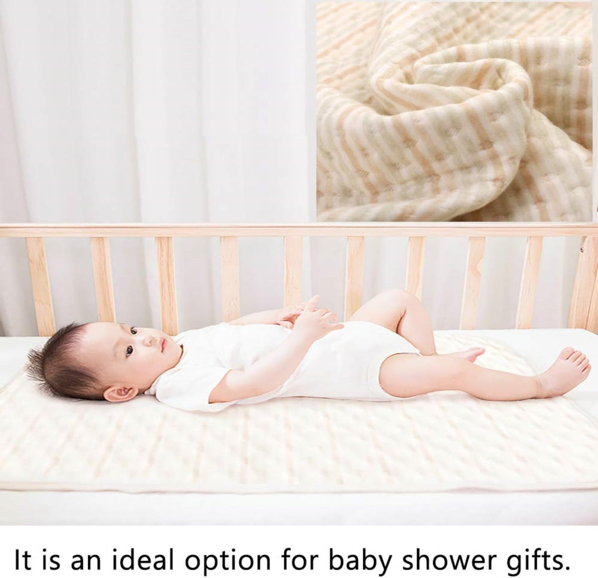SKY-TOUCH Waterproof Bed Pad Reusable 70x90cm, 4-Layer Soft Baby Pee Pads with 100% Cotton Surface, Washable Mattress Protector Pads for Baby, Women, Elderly, Pets, Bed, Sofa(1pack) - 3