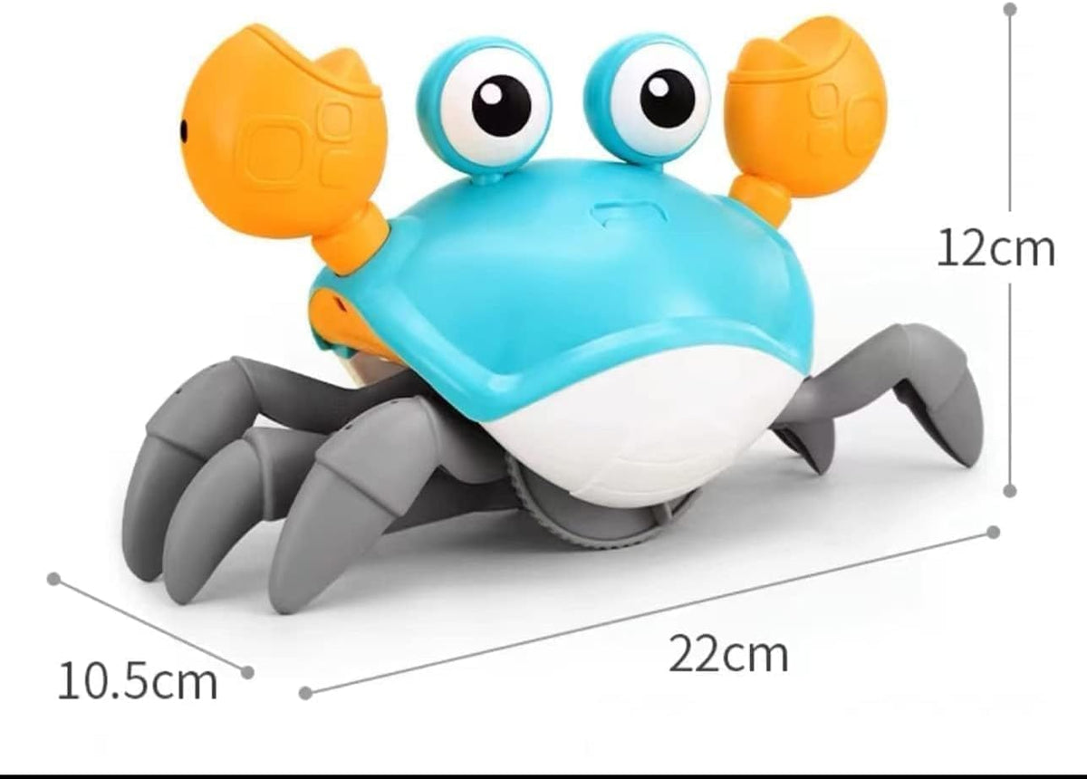 SKY-TOUCH Electric Runaway Crab Crawling Crab BabY Toy with Music and LED Light Up Toddler Interactive Learning Development Toy with Automatically Avoid Obstacles For Babies, Toddlers and Kids - 2