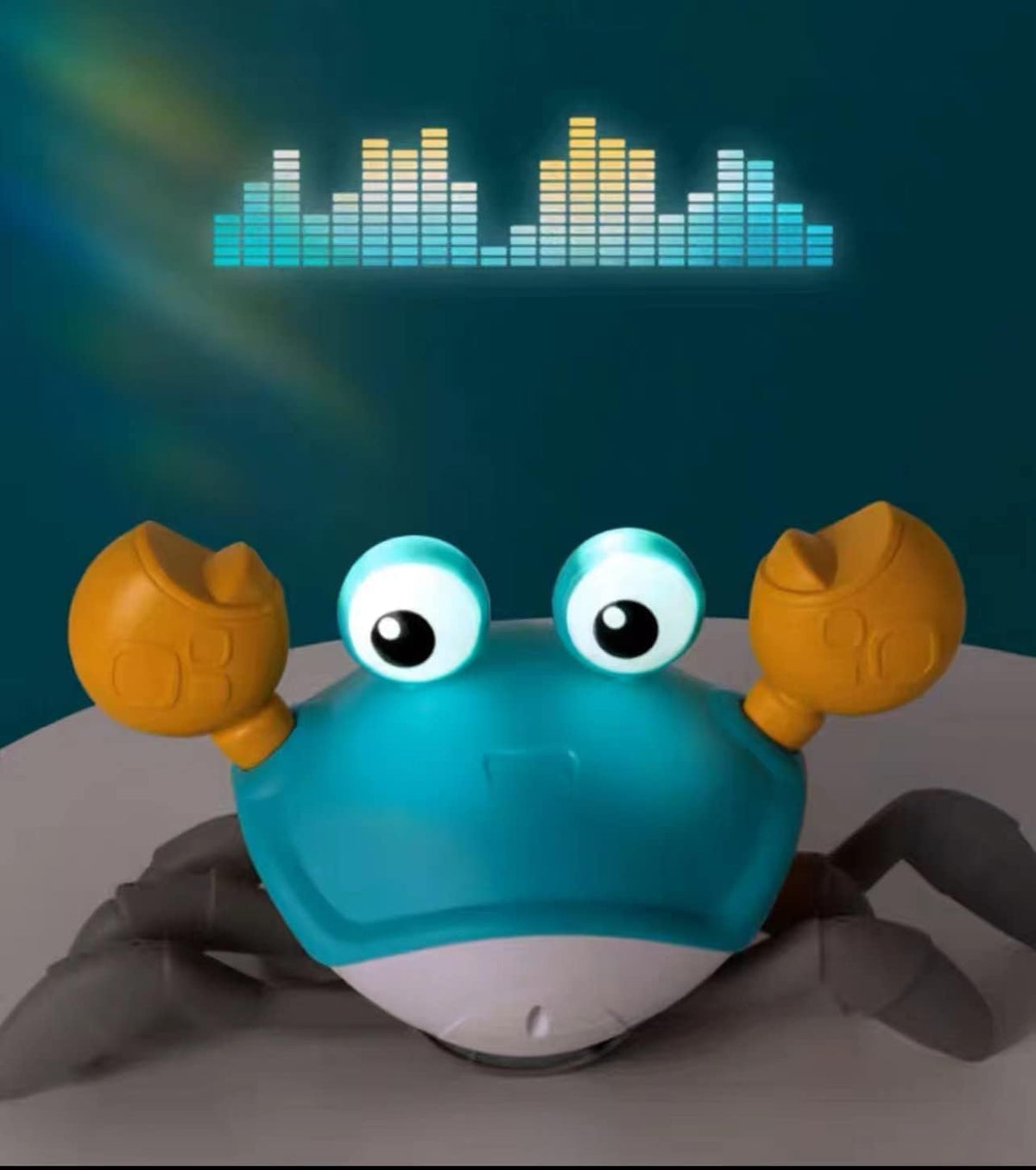 SKY-TOUCH Electric Runaway Crab Crawling Crab BabY Toy with Music and LED Light Up Toddler Interactive Learning Development Toy with Automatically Avoid Obstacles For Babies, Toddlers and Kids - 4
