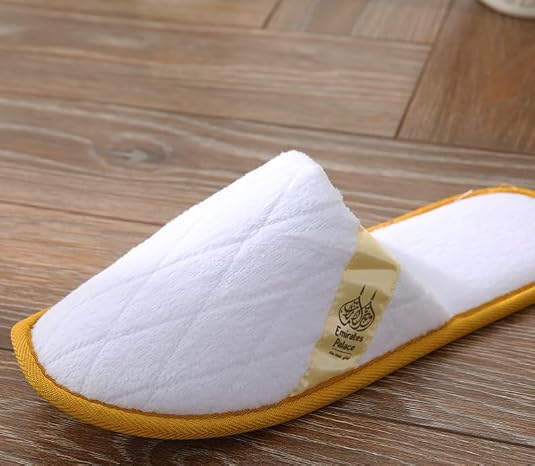 SKY-TOUCH Spa Slippers for Men and Women,Non Slip Disposable Slippers For Guest,Travel Guests Hotel Home,Unisex Fits 36-44 white - 2