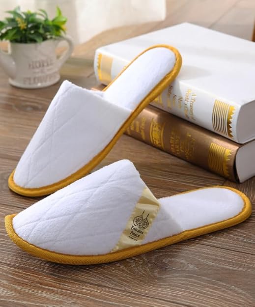 SKY-TOUCH Spa Slippers for Men and Women,Non Slip Disposable Slippers For Guest,Travel Guests Hotel Home,Unisex Fits 36-44 white - 6