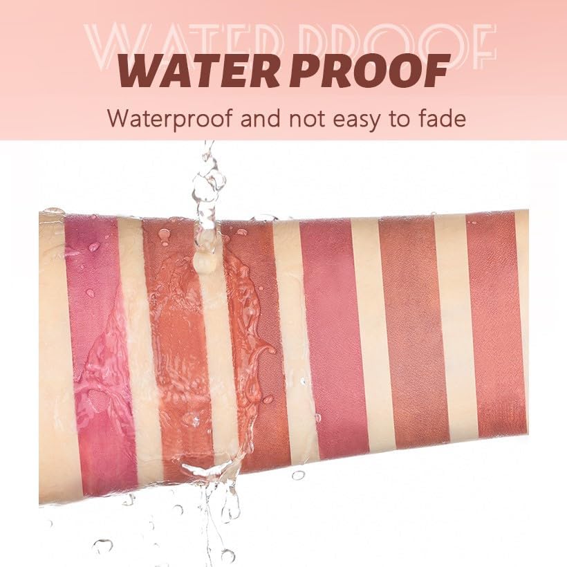 SKY-TOUCH Matte Velvet Liquid Lipstick – Waterproof, Long-Lasting & Highly Pigmented Non-Stick Lip Gloss(01) - 4