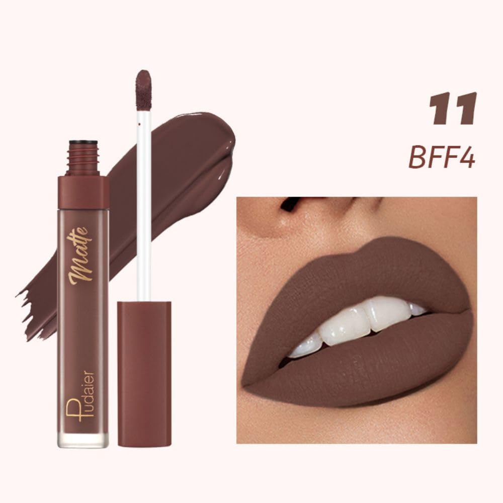 SKY-TOUCH Matte Velvet Liquid Lipstick – Waterproof, Long-Lasting & Highly Pigmented Non-Stick Lip Gloss(11) - 2