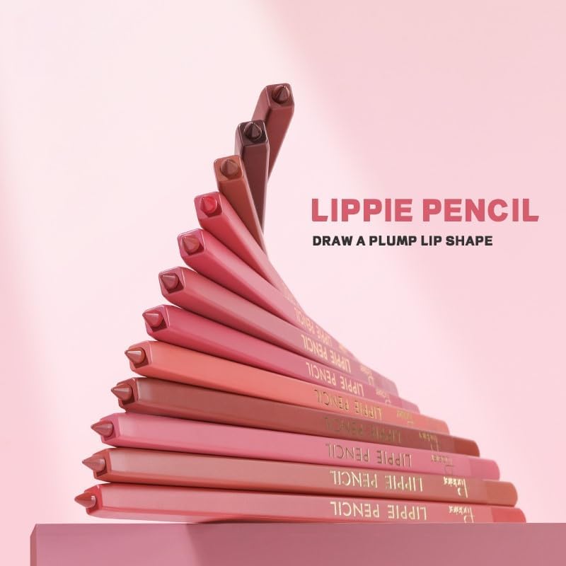 SKY-TOUCH Matte Lip Liner Pencil – Smooth & Silky Texture, Waterproof & Long-Lasting – Mixed Shades for Fuller Lip Shape – Soft, High-Pigment Lip Contour Pencil with Built-in Sharpener(01) - 3