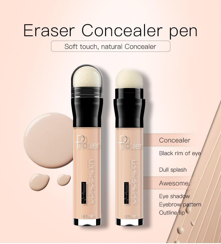 SKY-TOUCH Exquisite Concealer Pen – Full Coverage for Dark Circles, Eye Bags, Spots, Fine Lines, Pores & Lightweight Mousse Texture, Long-Lasting, Moisturizing & Breathable, No Caking or Fading(02) - 2