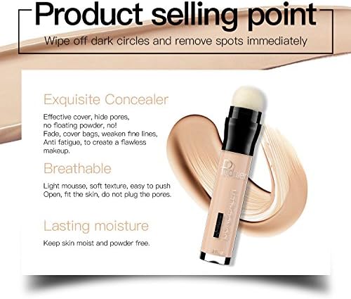 SKY-TOUCH Exquisite Concealer Pen – Full Coverage for Dark Circles, Eye Bags, Spots, Fine Lines, Pores & Lightweight Mousse Texture, Long-Lasting, Moisturizing & Breathable, No Caking or Fading(02) - 7