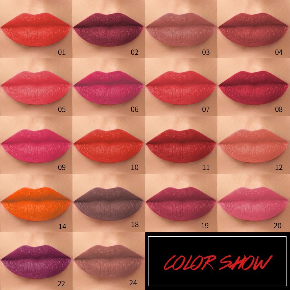 SKY-TOUCH Velvet Matte Lipstick Set – Long Lasting Waterproof Non-Stick Cup Lipsticks, Highly Pigmented & Easy to Apply, Smudge-Proof & Even Finish(#06) - 5