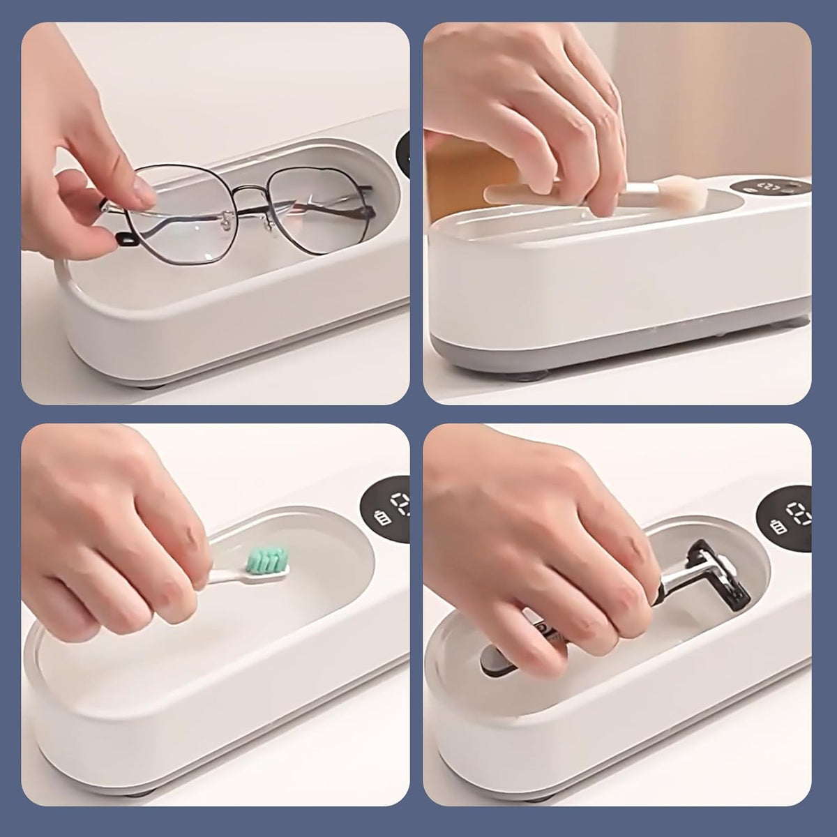 SKY-TOUCH Ultrasonic Jewelry Cleaner,Professional 500ml Jewelry Cleaner with 45000Hz Frequency, Basket, and 10 Digital Timer Settings for Rings, Glasses, Watches, and Dentures Cleaning - 10