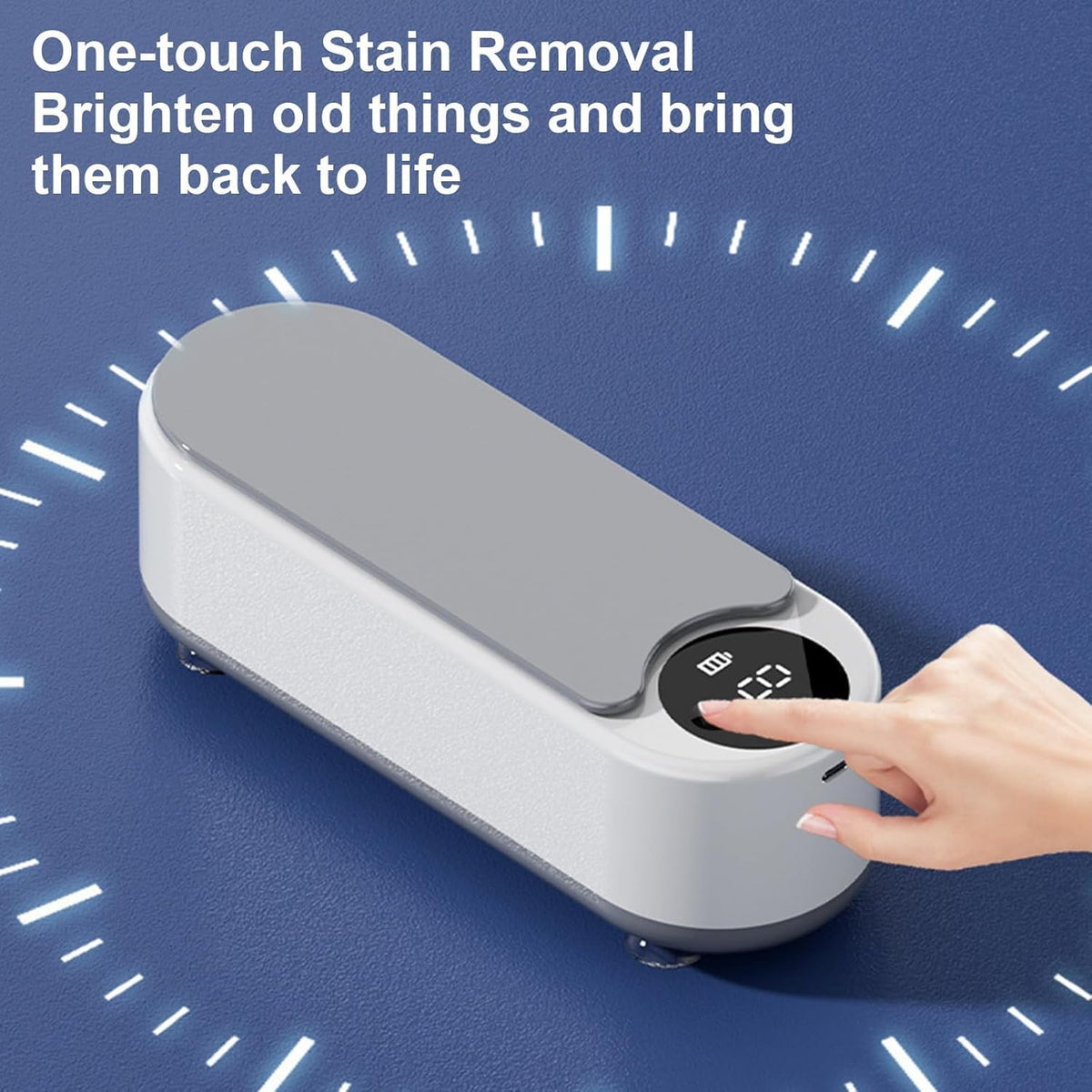 SKY-TOUCH Ultrasonic Jewelry Cleaner,Professional 500ml Jewelry Cleaner with 45000Hz Frequency, Basket, and 10 Digital Timer Settings for Rings, Glasses, Watches, and Dentures Cleaning - 4