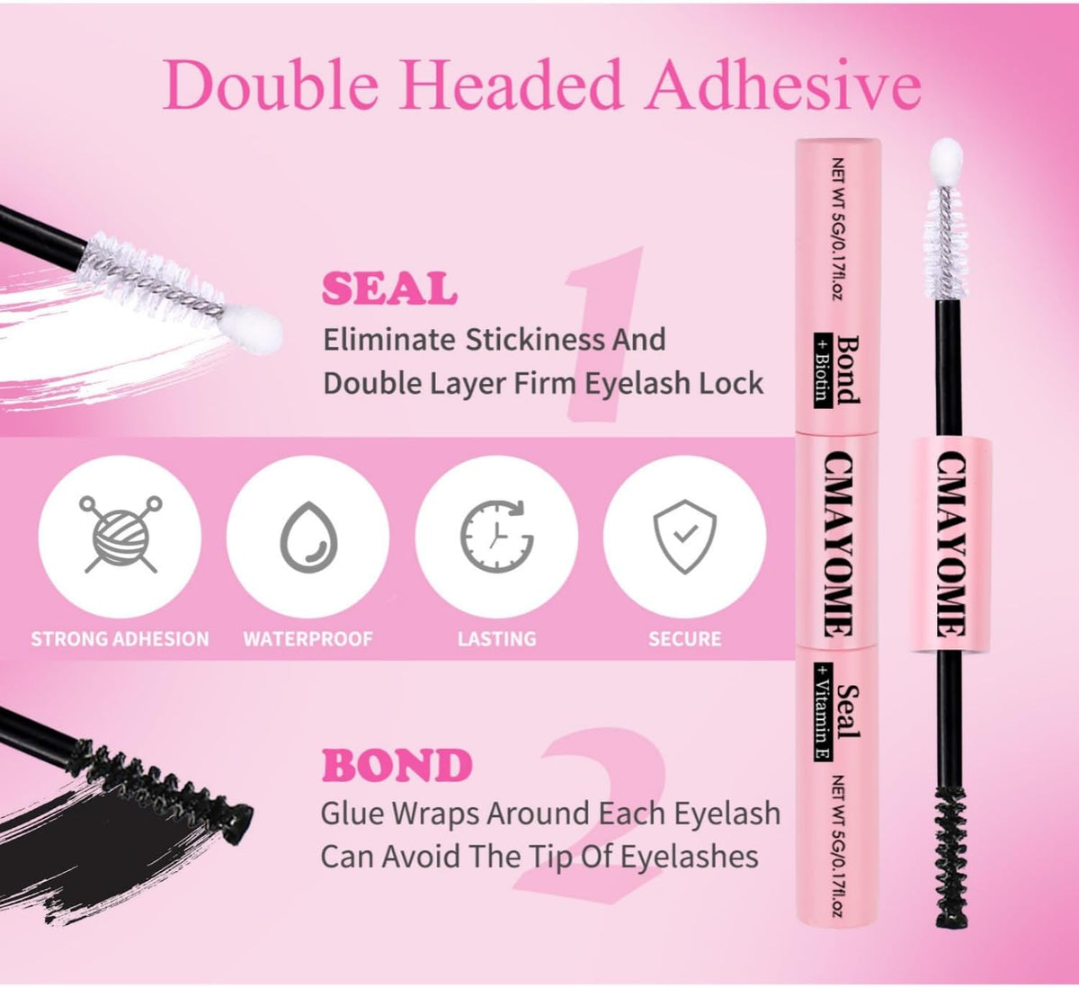 SKY-TOUCH Lash Cluster Kit, 640 Clusters, 9–16 mm, 60D/80D/100D/120D DIY Eyelash Extensions with Bond & Seal, Remover, Tweezer Comb Tool and Dual-Ended Brush - 7