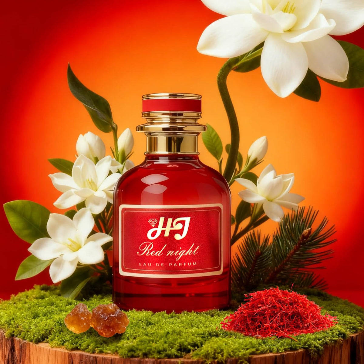 SKY-TOUCH Eau de Parfum, 100ml / 3.4 Fl.Oz, Long Lasting Perfume for Men & Women, Elegant Bottle Design(Red Night) - 4