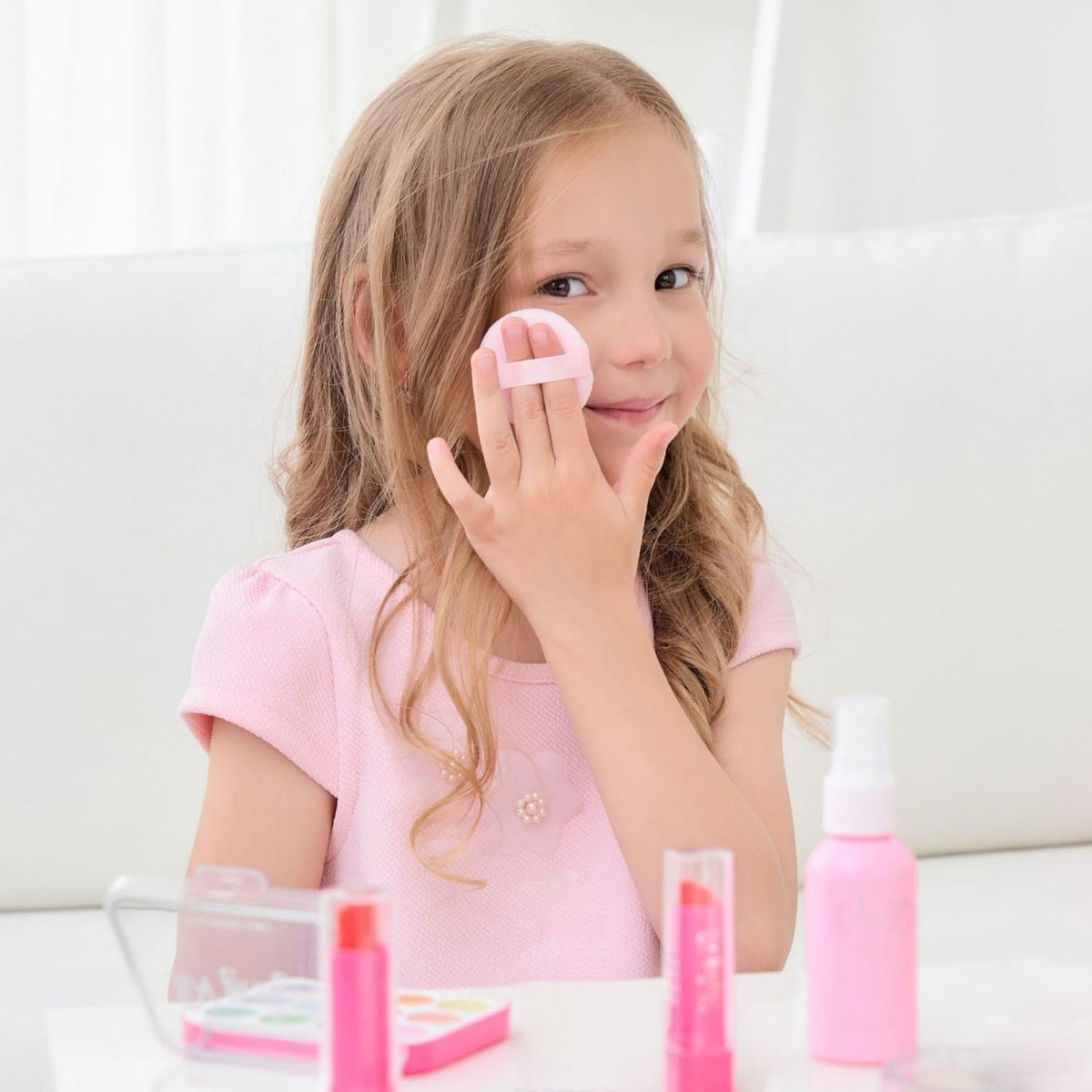 SKY-TOUCH Kids Makeup Kit for Girls 10pcs, Safe & Non-Toxic Pretend Beauty Toy for Girls 3-12 Year Old - 4