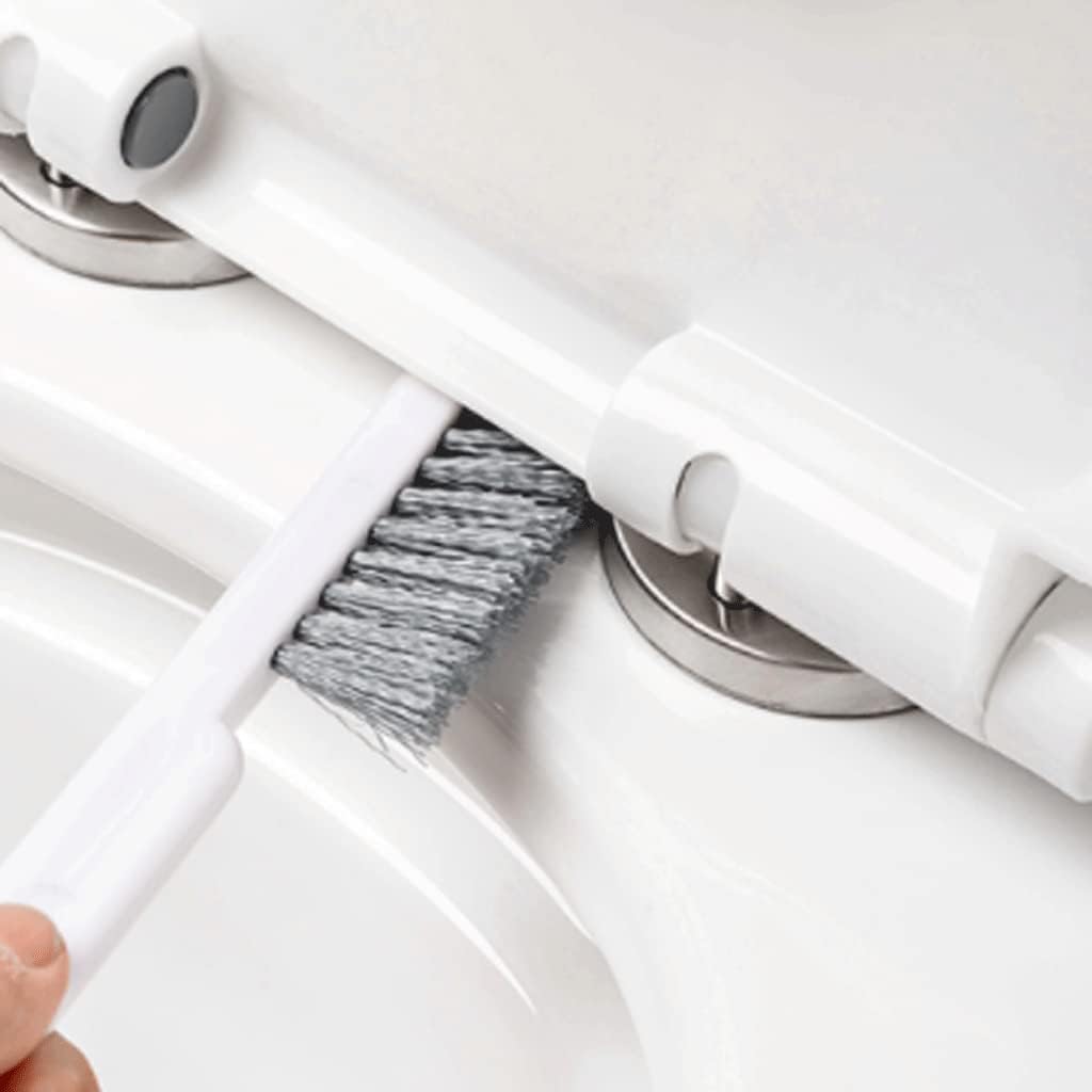 SKY-TOUCH Toilet Brush and Holder, Wall-Mounted and Floor-Standing Dual Purpose Bowl Cleaning Brush with Extra Long Handle Ventilated, Nylon Bristles, Easy Keep Clean - 2