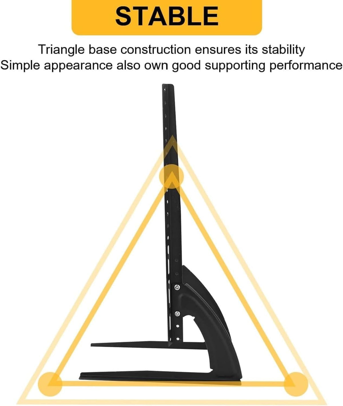 SKY-TOUCH Universal Table Top TV Stand for 32 to 75 inch LCD LED Flat Screen, Height Adjustable TV Legs, Max VESA 800x500mm,Holds up to 35KG, for LCD LED Flat/Curved Screen TVs - 3