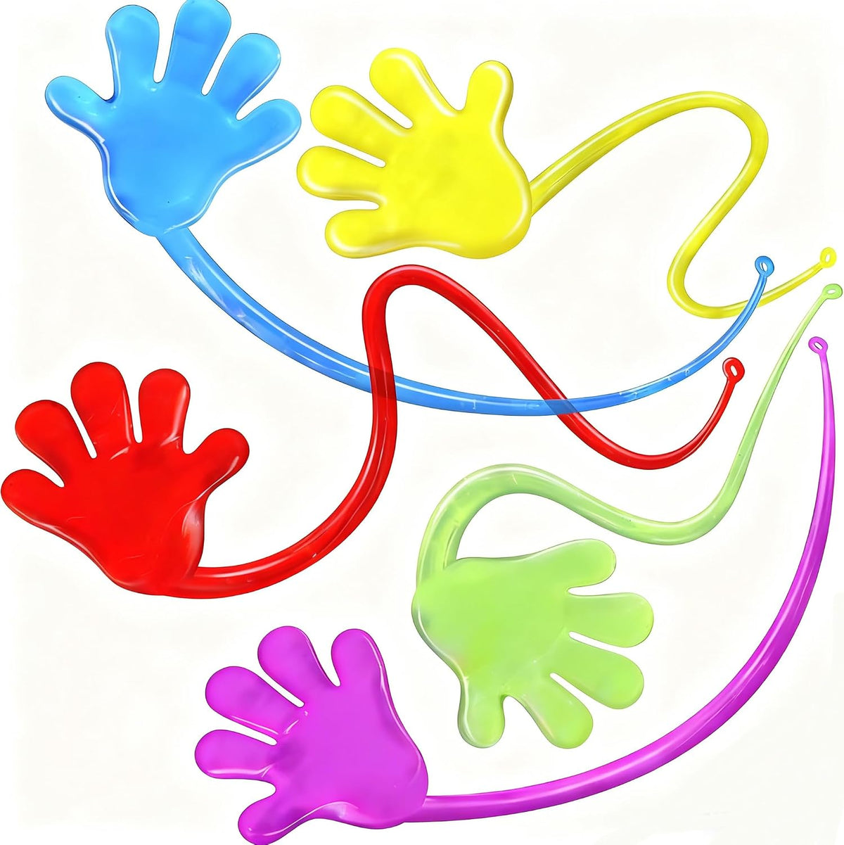 SKY-TOUCH 80 Pcs Sticky Hand Toys, Assorted Colors, Stretchy Sticky Hands for Kids Party Favors, Classroom Prizes, Ideal Birthday Gifts & Party Supplies