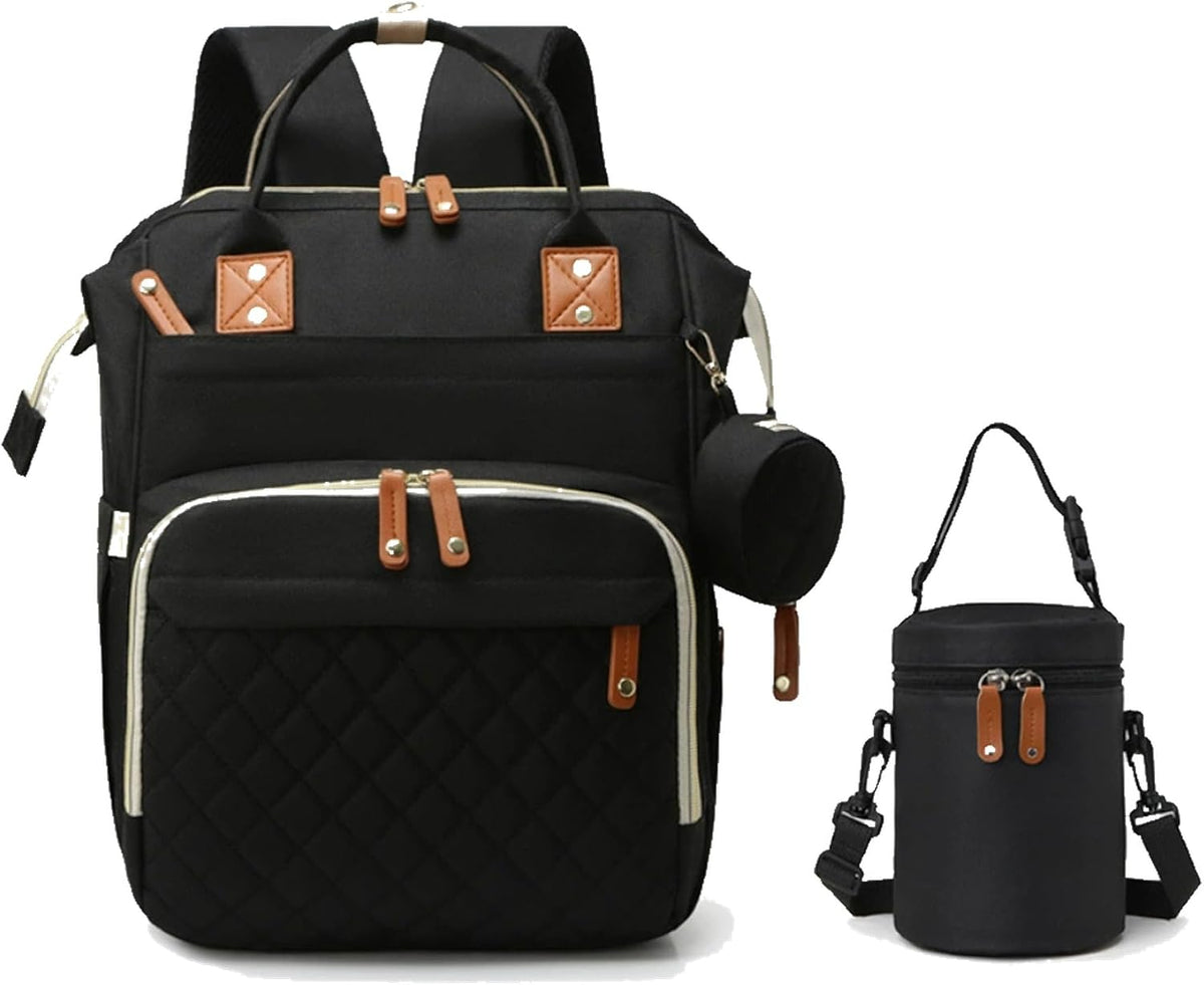 SKY-TOUCH Diaper Mummy Bag, Nappy Backpack Mummy Bag, new born Large Multifunction Travel Backpack changing bag for Mom and Dad, 25x40x16cm, Black - 3