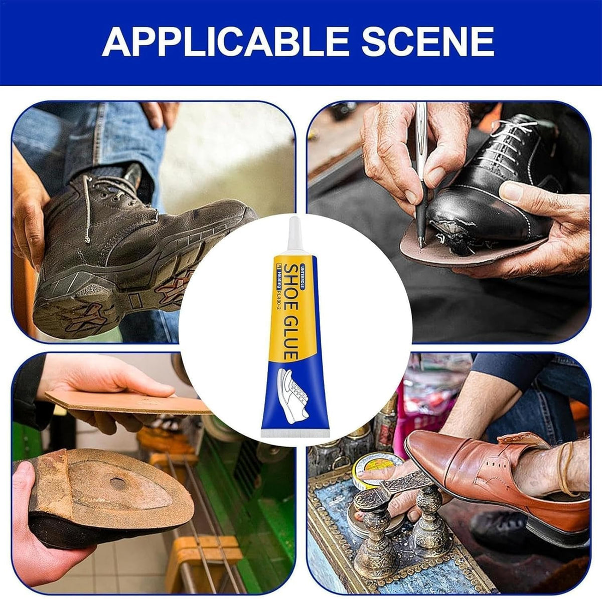 SKY-TOUCH 2PCS Shoe & Leather Glue - Super Strong Waterproof, Fast-Drying Transparent Adhesive, 60ML, Wear-Resistant for Canvas, Leather, Soles & Sports Shoes, with Precision Tip for Repair & Sealing - 7