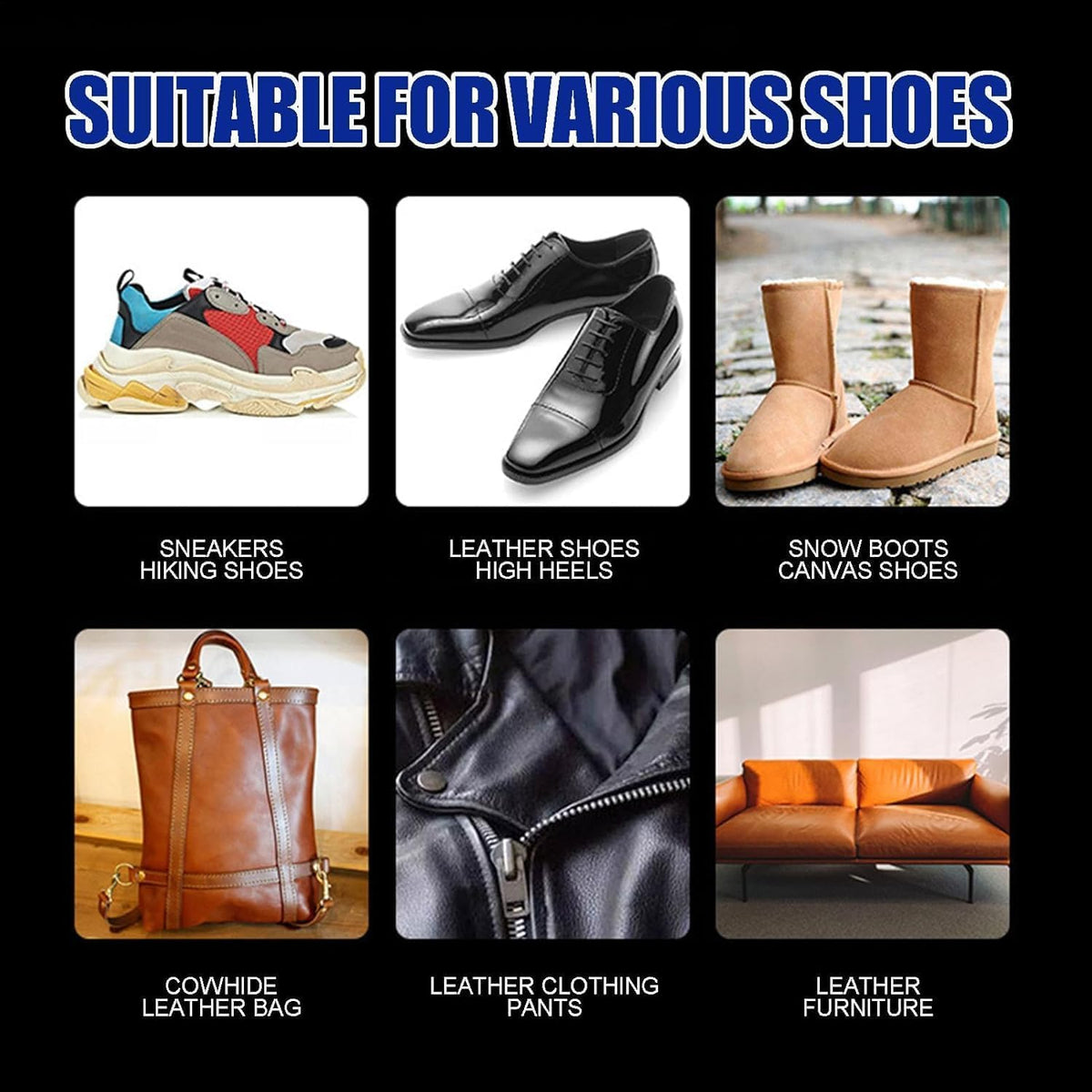 SKY-TOUCH 2PCS Shoe & Leather Glue - Super Strong Waterproof, Fast-Drying Transparent Adhesive, 60ML, Wear-Resistant for Canvas, Leather, Soles & Sports Shoes, with Precision Tip for Repair & Sealing - 9