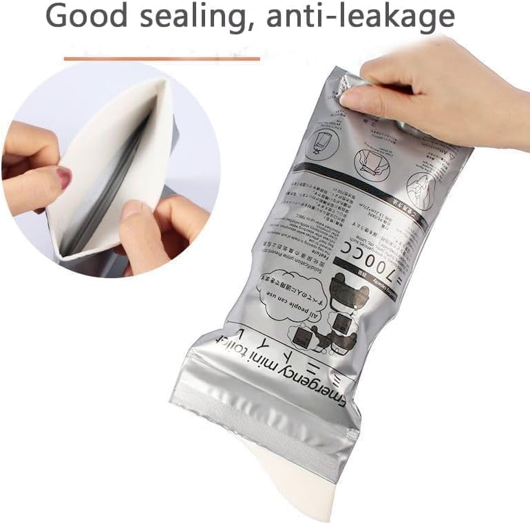 SKY-TOUCH 20 Pack Disposable Urinal Bags 700ML, Portable Travel Pee Bags for Car Emergency, Camping & Traffic Jam, Leak Proof Urine Bags for Men & Women, Grey - 10