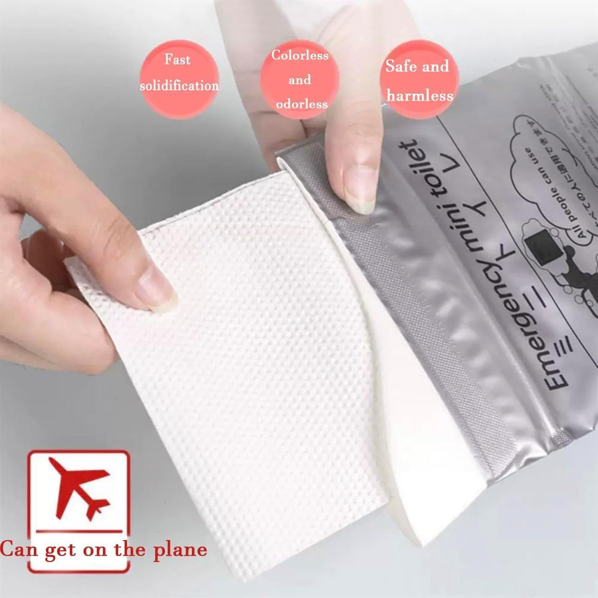 SKY-TOUCH 20 Pack Disposable Urinal Bags 700ML, Portable Travel Pee Bags for Car Emergency, Camping & Traffic Jam, Leak Proof Urine Bags for Men & Women, Grey - 8