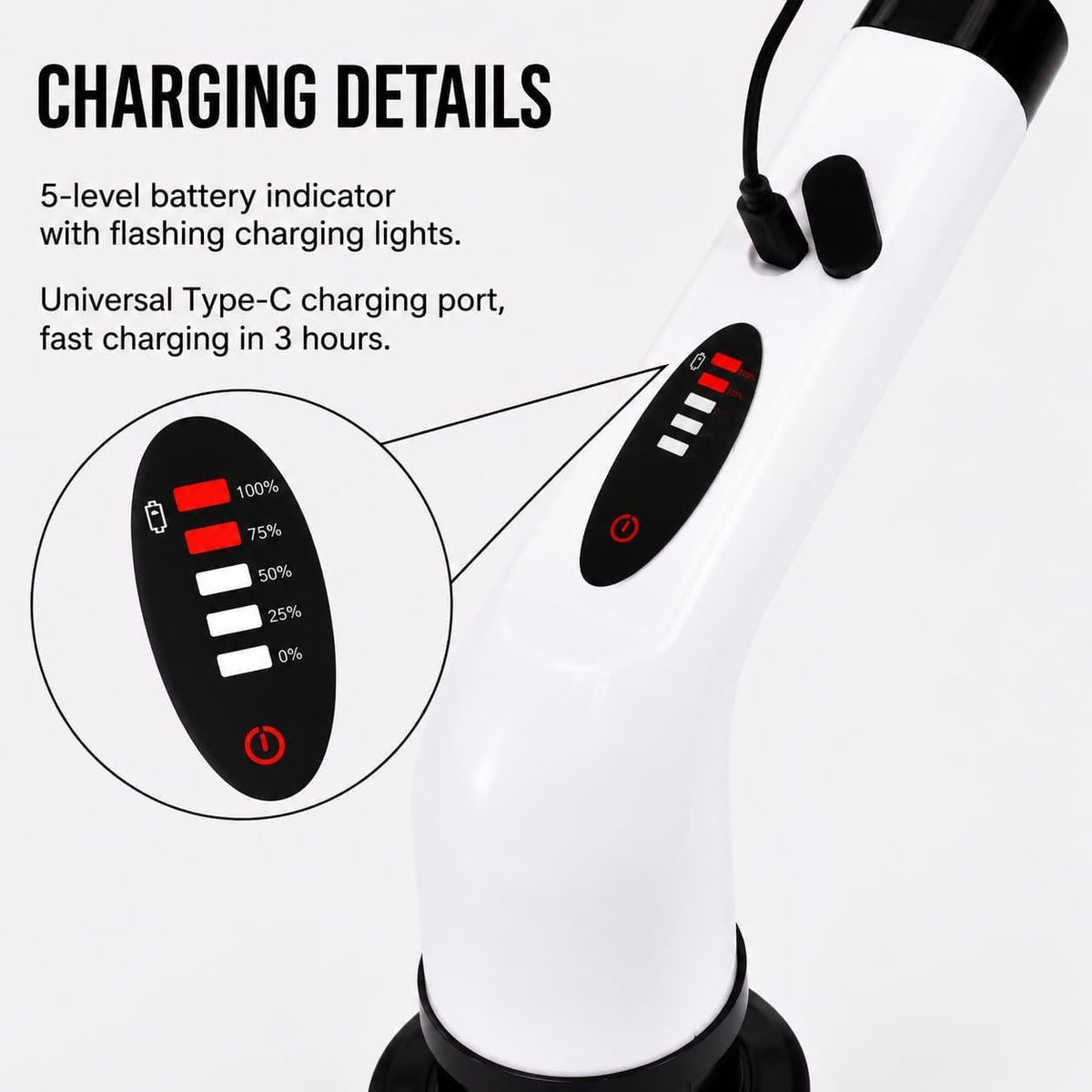 SKY-TOUCH Electric Rotating Cleaning Brush – Cordless Multi-Functional Scrubber with 7 Brush Heads, 2 Adjustable Speeds, Ideal for Bathrooms, Kitchens, Bathtubs & Glass Surfaces - 3