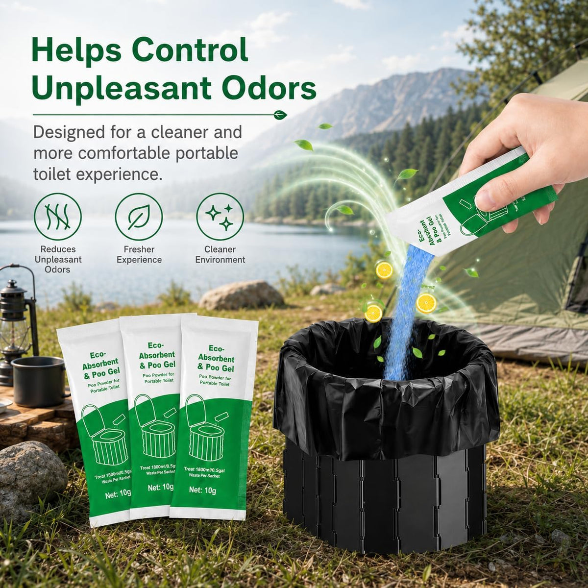 SKY-TOUCH Portable Toilet Gel Powder - 3