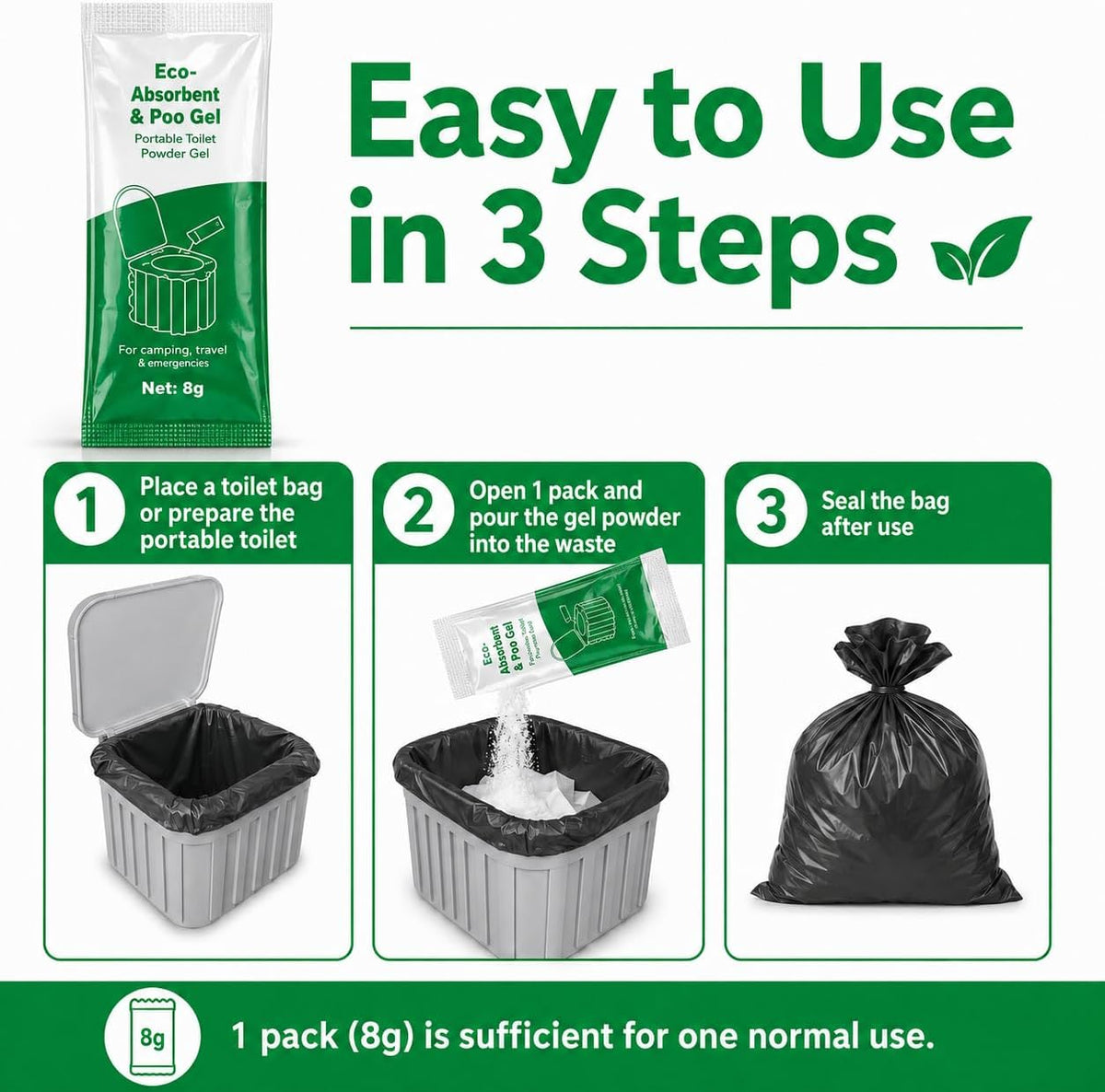 SKY-TOUCH Portable Toilet Gel Powder - 5