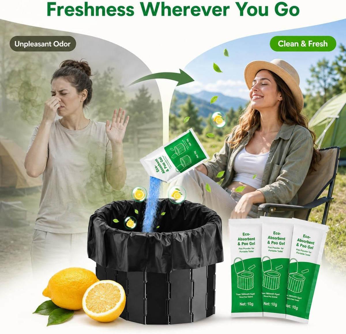 SKY-TOUCH Portable Toilet Gel Powder - 6