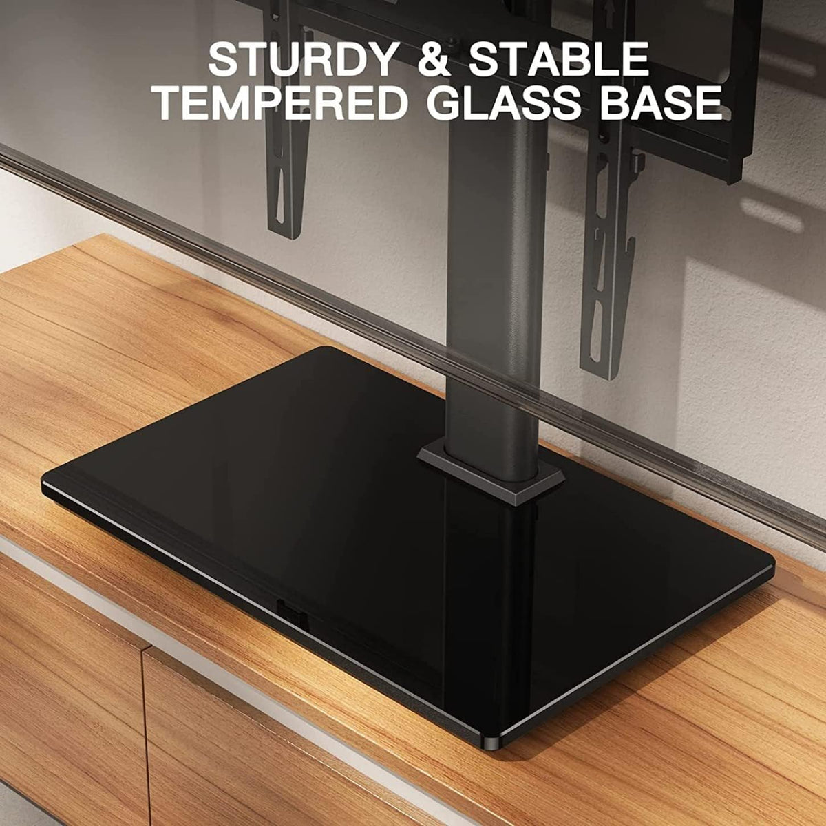 SKY-TOUCH Universal TV Stand for 37-55 Inch TVs, Height Adjustable Table Top Base With Heavy Duty Tempered Glass, Holds up to 88 lbs, VESA 600x400mm - 5