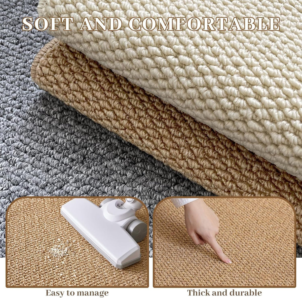 SKY-TOUCH Non Slip Kitchen Rugs & Mats, 2 PACK Washable Non-Skid Natural Rubber Kitchen Mats for Kitchen Floor Front of Sink, Oil & Water Resistant, Easy to Clean - SIZE 120x43cm & 76x43cm - 4