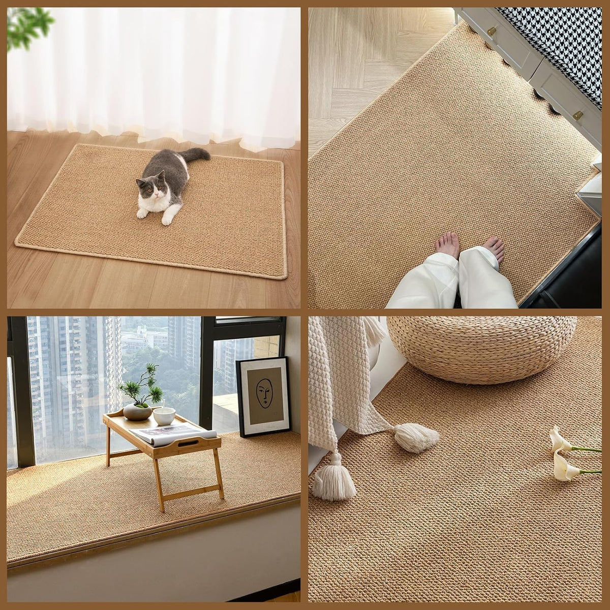 SKY-TOUCH Non Slip Kitchen Rugs & Mats, 2 PACK Washable Non-Skid Natural Rubber Kitchen Mats for Kitchen Floor Front of Sink, Oil & Water Resistant, Easy to Clean - SIZE 120x43cm & 76x43cm - 5