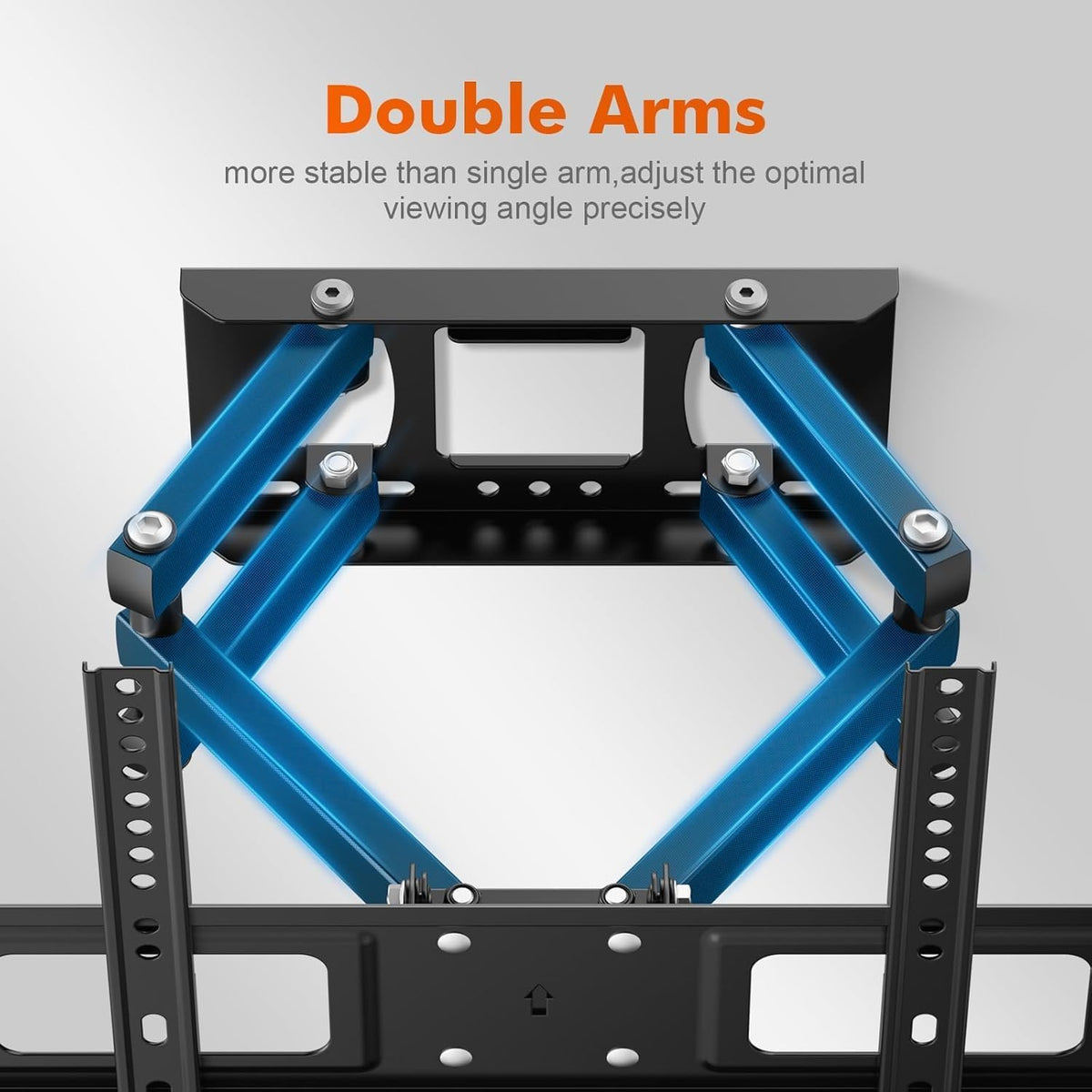 SKY-TOUH TV Wall Mount Stand for 26-55'' Flat Screen/LED/4K TVs, Full Motion TV Mount with Swivel and Tilt Articulating Dual Arms, Max VESA 400x400mm, Holds up 50KG - 6