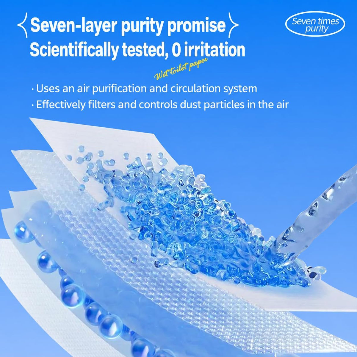 SKY-TOUCH Flushable Toilet Wipes (40 Count) – Highly Effective Antibacterial & Biodegradable - 2