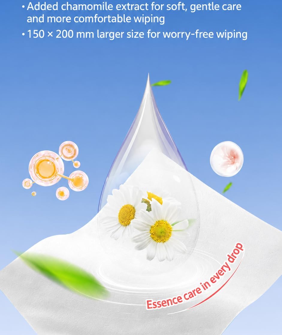 SKY-TOUCH Flushable Toilet Wipes (40 Count) – Highly Effective Antibacterial & Biodegradable - 5