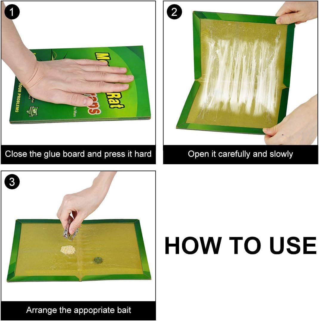SKY-TOUCH 5pcs Mouse Glue Traps – Strong Adhesive Rodent Catcher, Powerful and Effective Mouse Sticky Boards for Home and Office Pest Control - 4