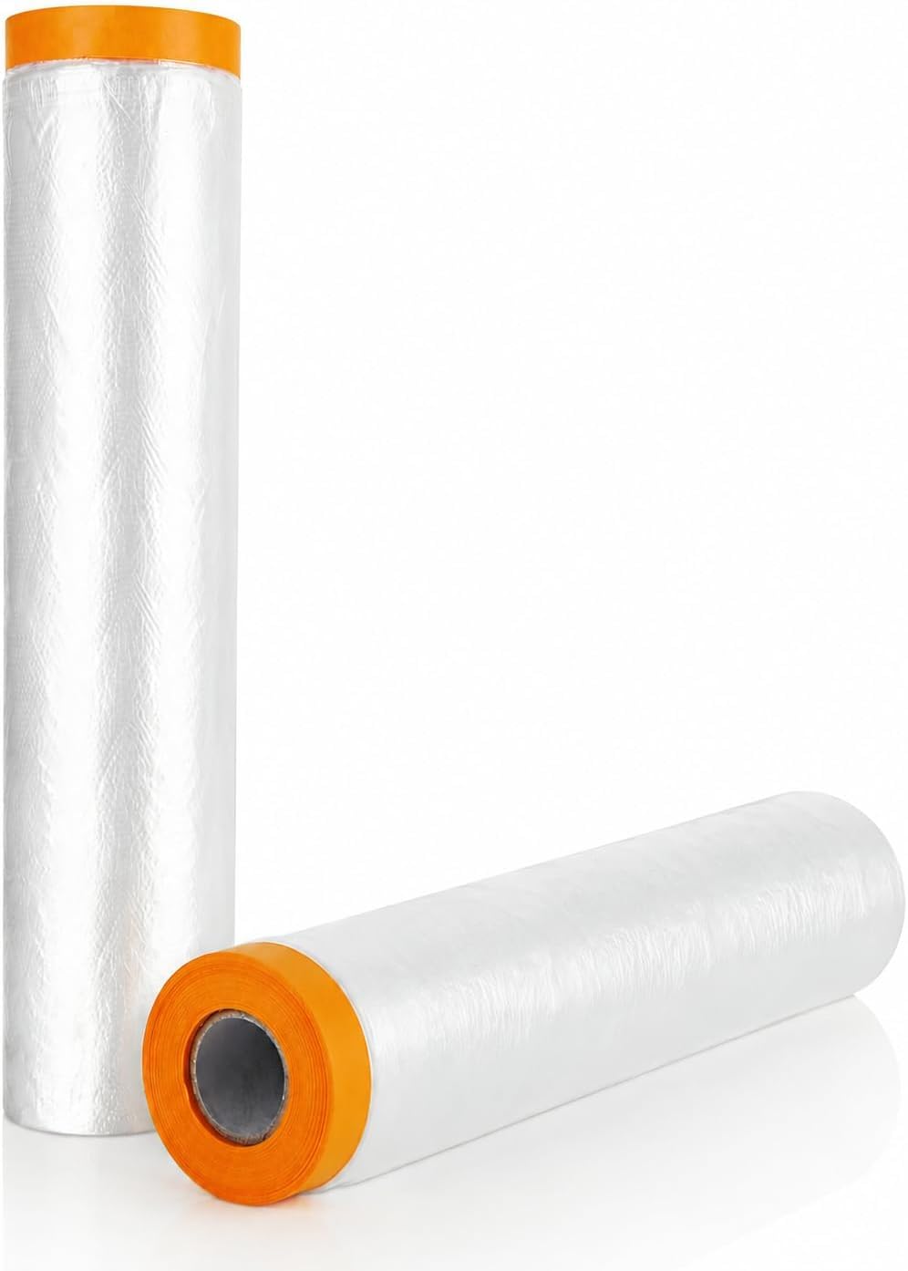 SKY-TOUCH 2 Rolls Plastic Dustproof Cloth, Decorative Plastic Dustproof Cloth, 4.5m x 20m Waterproof Masking Film roll, Pre-applied Tape, Suitable for Furniture Painting and Masking